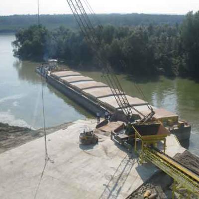 Entry of raw materials through the port